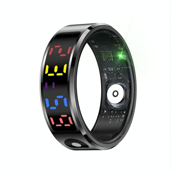 Smart Ring Heart Rate Blood Oxygen Sleep Sports Size 9 Gold Activity Trackers