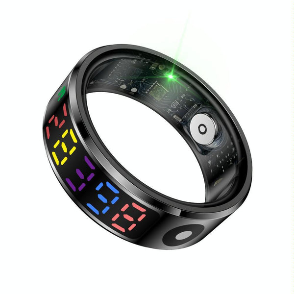 Smart Ring Heart Rate Blood Oxygen Sleep Sports Size 9 Gold Activity Trackers
