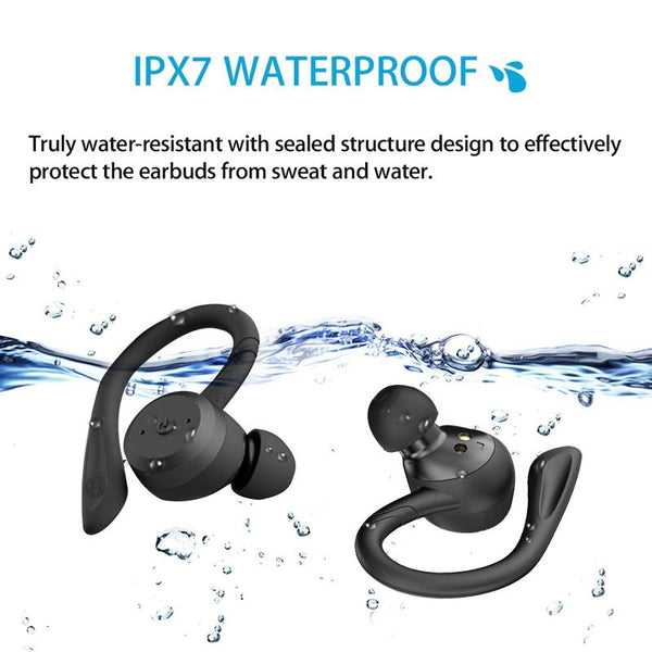 Waterproof Tws Wireless Earphones For Sports Mounted Fluorescent Green Earbuds