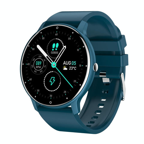 Smart Watch With Heart / Bp Oxygen Sleep Monitoring Ip67 Waterproof Blue Smart Watches
