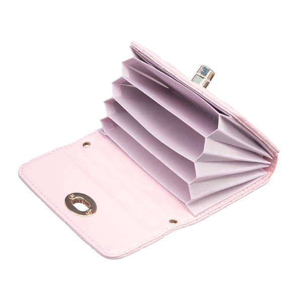 Horizontal Card Bag Mobile Phone Back Sticker With Metal Buckle Pink Cases Covers & Skins