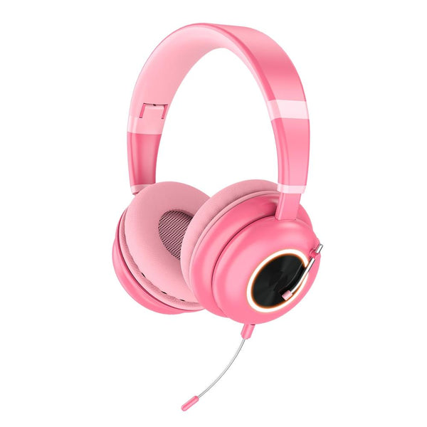 Foldable Wireless Headset With Mic Ke 29 Pink Headsets