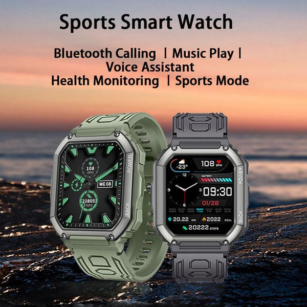 1.8 Inch Heart Rate Blood Pressure Monitoring Smart Calling Watch Green Smart Watches