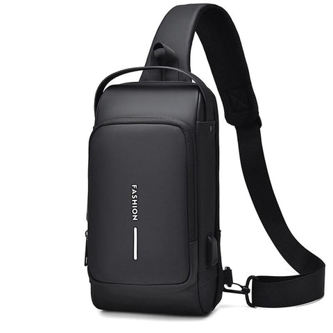 Waterproof Usb Crossbody Backpack For Sports Black Daypacks