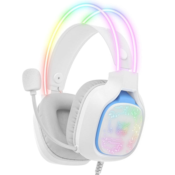 Colourful Light Gaming Headset With Mic 1.8M Cable White Headsets