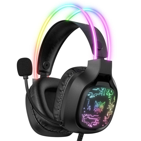 Colourful Light Gaming Headset With Mic 1.8M Cable White Headsets