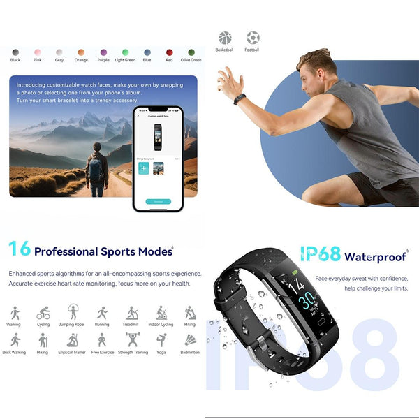 Waterproof Fitness Tracker Watch With Heart Rate Monitor In White Colour Smart Watches