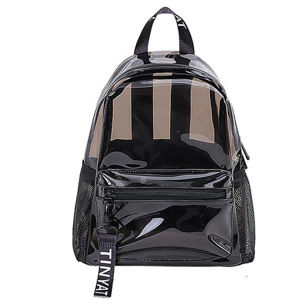 Women Waterproof Pvc Backpack Black Women Backpacks