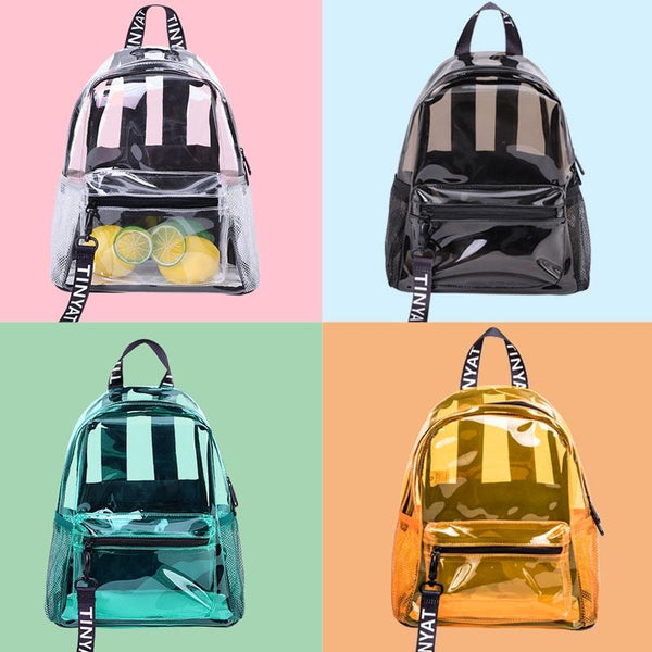 Women Waterproof Pvc Backpack Black Women Backpacks