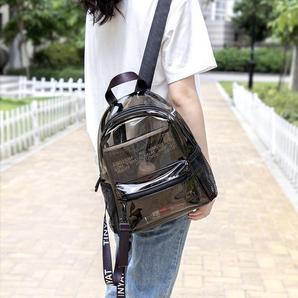 Women Waterproof Pvc Backpack Black Women Backpacks