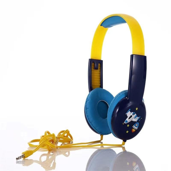Children's Wired Black Yellow Headphones
