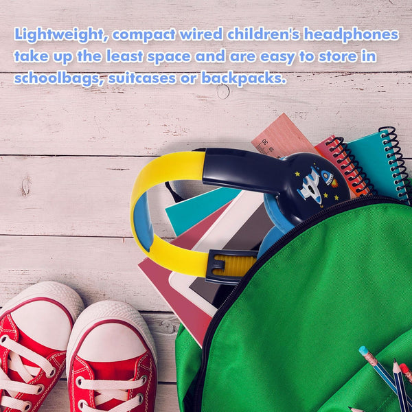 Children's Wired Black Yellow Headphones
