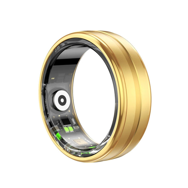 Smart Ring With Heart Rate Blood Oxygen And Sleep Monitoring Size 10 Gold Activity Trackers