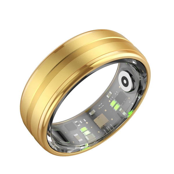 Smart Ring With Heart Rate Blood Oxygen And Sleep Monitoring Size 10 Gold Activity Trackers