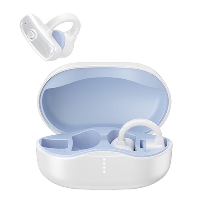Wireless Bone Conduction Earphones Openbuds Clip On For Sports White Earbuds