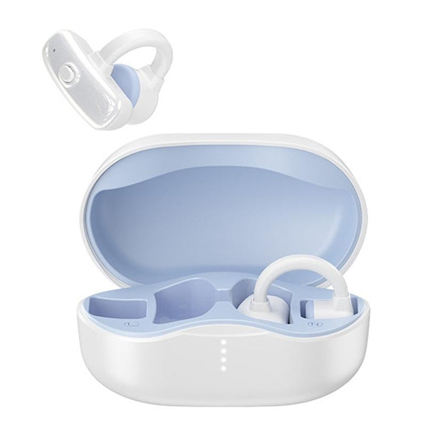 Wireless Bone Conduction Earphones Openbuds Clip On For Sports White Earbuds
