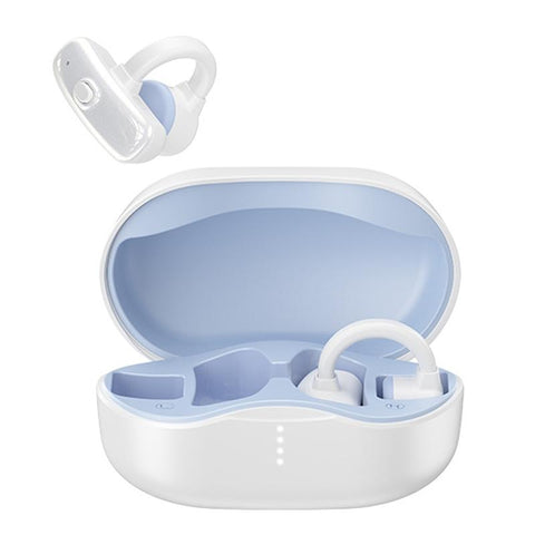 Wireless Bone Conduction Earphones Openbuds Clip On For Sports White Earbuds