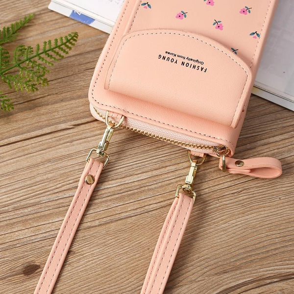 Floral Multi Card Crossbody Bag For Women Blue Women's Bags & Handbags