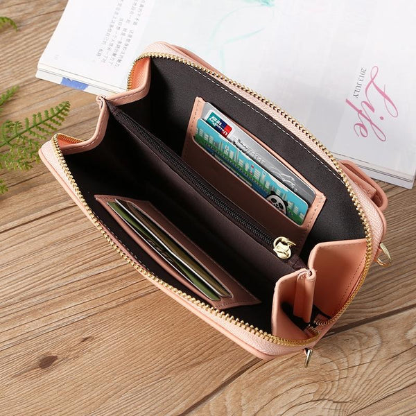 Floral Multi Card Crossbody Bag For Women Blue Women's Bags & Handbags