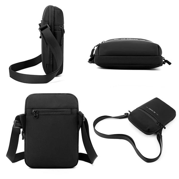 Simple Men Crossbody Bag Business Casual Shoulder Sling For Everyday Use Grey Bags