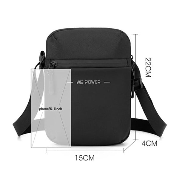 Simple Men Crossbody Bag Business Casual Shoulder Sling For Everyday Use Grey Bags