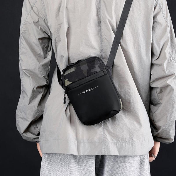 Simple Men Crossbody Bag Business Casual Shoulder Sling For Everyday Use Grey Bags