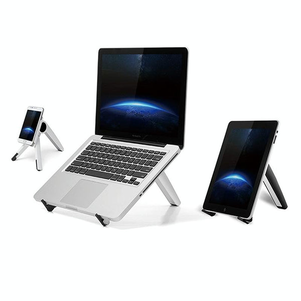 Laptop And Tablet Stand Foldable White Mounts Stands & Holders