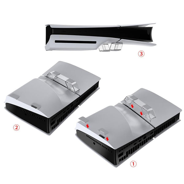 Sony Ps5 Slim Horizontal Storage Holder Transparent Bags Skins & Travel Cases