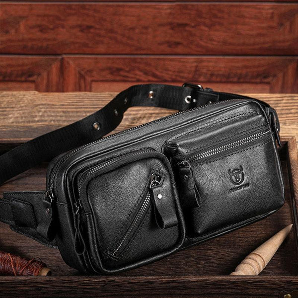 Large Capacity Retro Cowhide Crossbody Bag Brown Bags