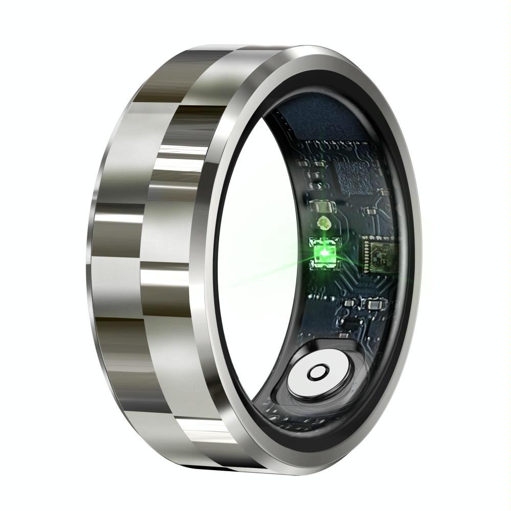 Smart Ring With Health Monitoring Gesture Control And Somatosensory Games Size 9 Silver Activity Trackers