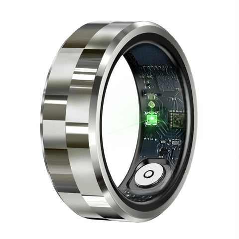 Smart Ring With Health Monitoring Gesture Control And Somatosensory Games Size 9 Silver Activity Trackers