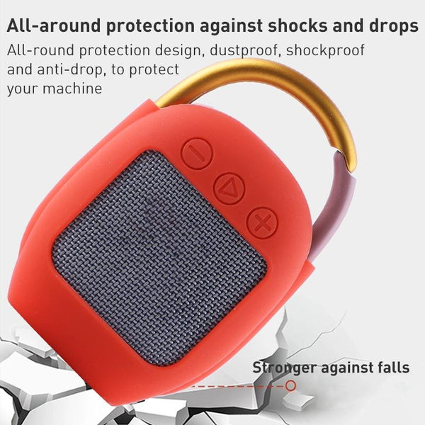 Silicone Protective Case For Jbl Clip 4 Bluetooth Speaker Red Cases Covers & Skins