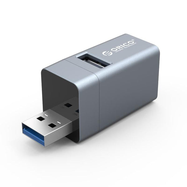 3 In 1 Usb Aluminum Mini Hub Adapter Gray Usb Cables Hubs & Adapters