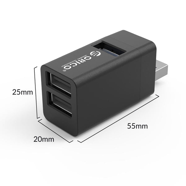 3 In 1 Usb Aluminum Mini Hub Adapter Gray Usb Cables Hubs & Adapters