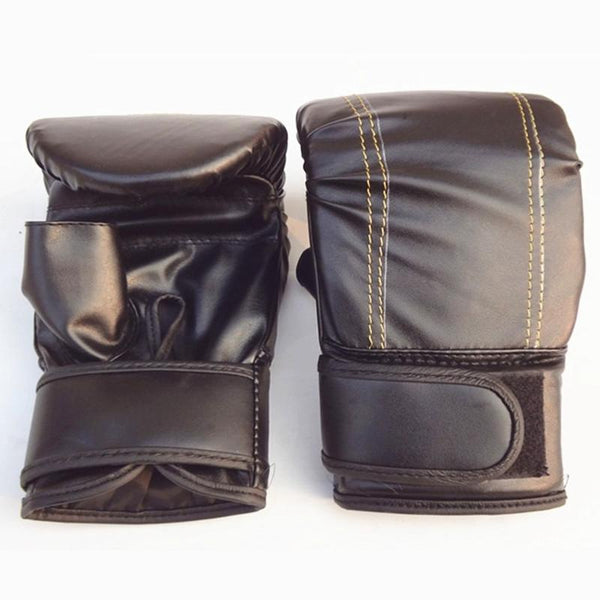 Adult Boxing Gloves Fighting Punching Half Finger Black Gloves Boxing