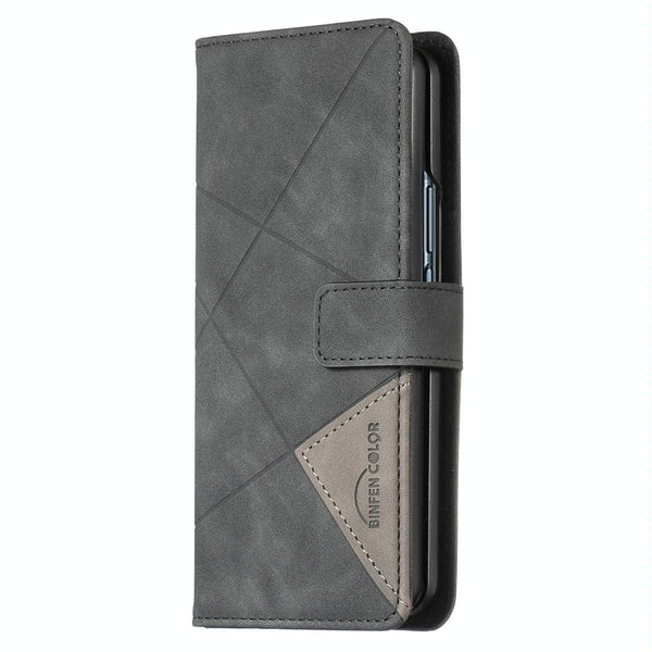 For Samsung Galaxy Z Fold4 5G Magnetic Rhombus Texture Case Grey Cases Covers & Skins