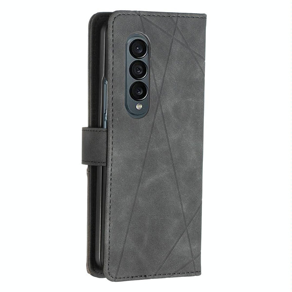 For Samsung Galaxy Z Fold4 5G Magnetic Rhombus Texture Case Grey Cases Covers & Skins