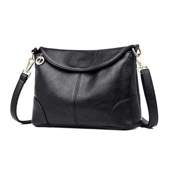 Stylish Soft Leather Shoulder Bag Black Women's Bags & Handbags