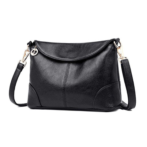 Stylish Soft Leather Shoulder Bag Black Women's Bags & Handbags