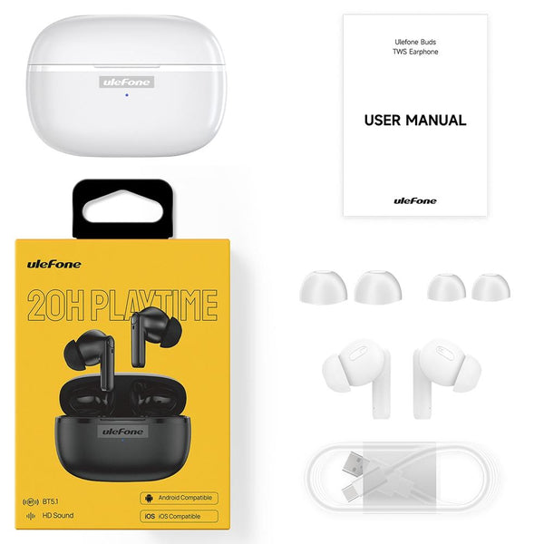 Ulefone True Wireless Bluetooth Tws Black Earbuds