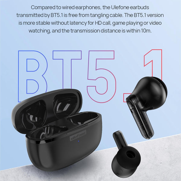 Ulefone True Wireless Bluetooth Tws Black Earbuds