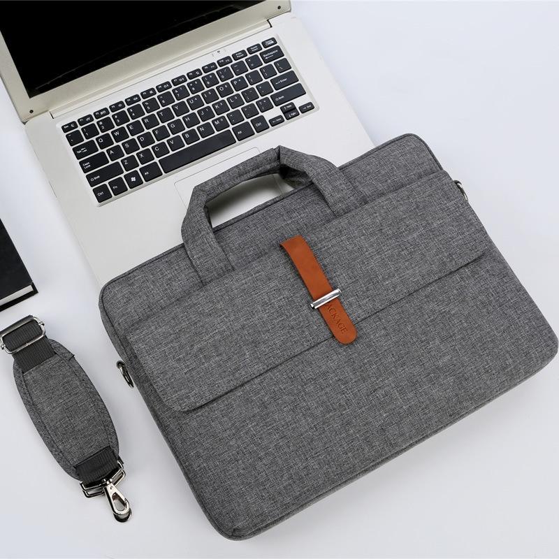 13 13.3 Inch Multifunctional Laptop Bag Durable Shoulder & Handheld Design Gray Laptop Cases & Bags