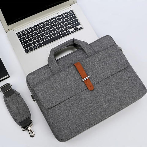 13 13.3 Inch Multifunctional Laptop Bag Durable Shoulder & Handheld Design Gray Laptop Cases & Bags