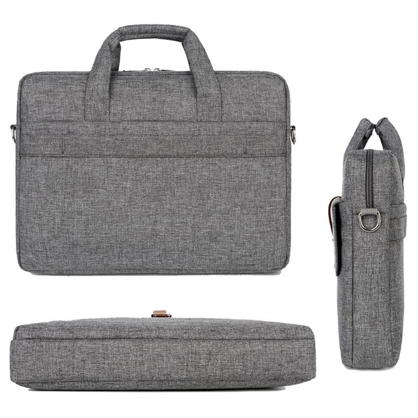 13 13.3 Inch Multifunctional Laptop Bag Durable Shoulder & Handheld Design Gray Laptop Cases & Bags