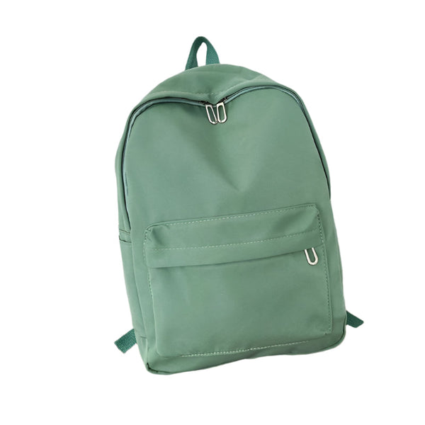 Simple Women Travel Backpack Solid Colour Green Women Backpacks