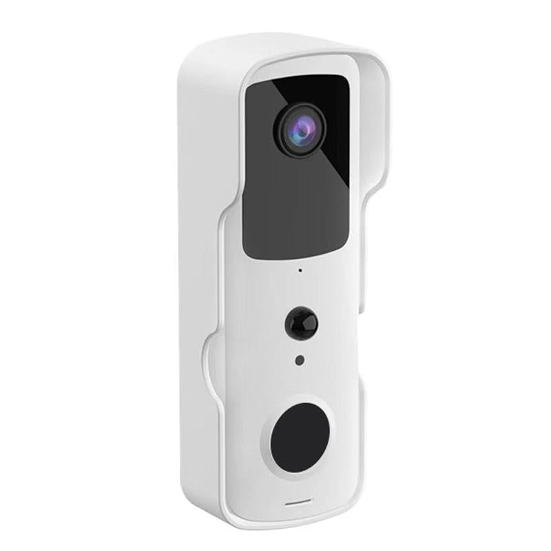 Smart Wifi Video Doorbell With Two Way Intercom Night Vision White Smart Doorbells