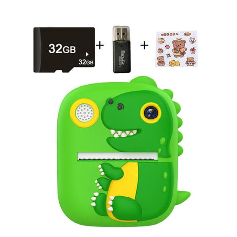 Instant Printing Camera With 2.4 Hd Screen And 32Gb Tf Card_Green Digital Cameras