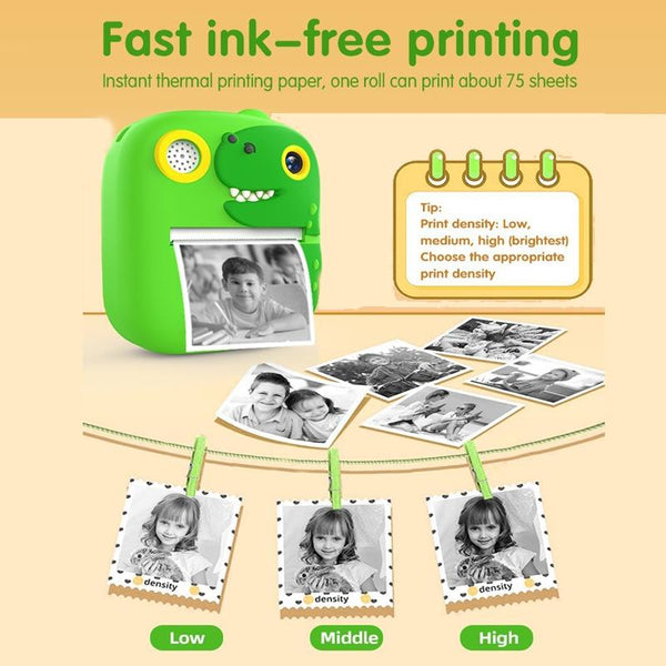 Instant Printing Camera With 2.4 Hd Screen And 32Gb Tf Card_Green Digital Cameras