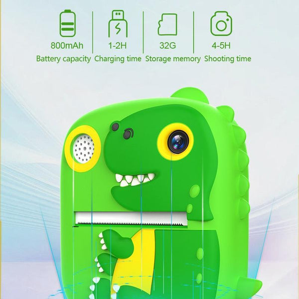 Instant Printing Camera With 2.4 Hd Screen And 32Gb Tf Card_Green Digital Cameras