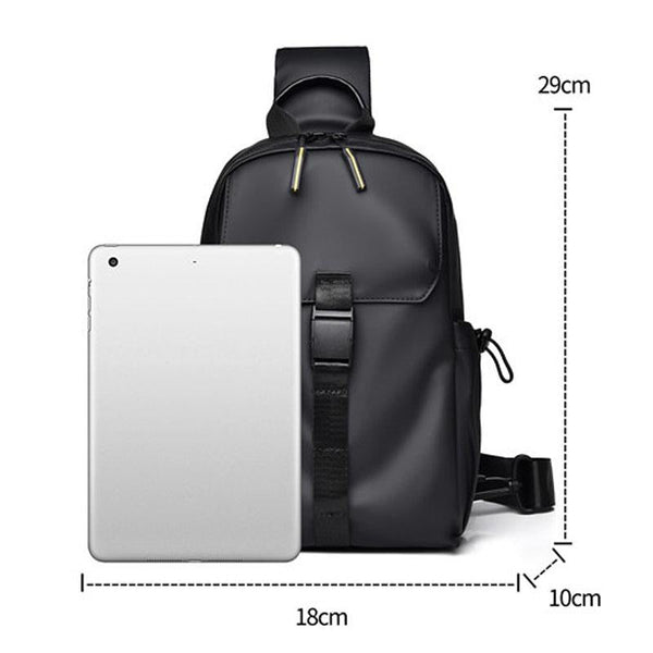 Large Capacity Waterproof Crossbody Chest Bag For Cycling & Sports Gray Bags